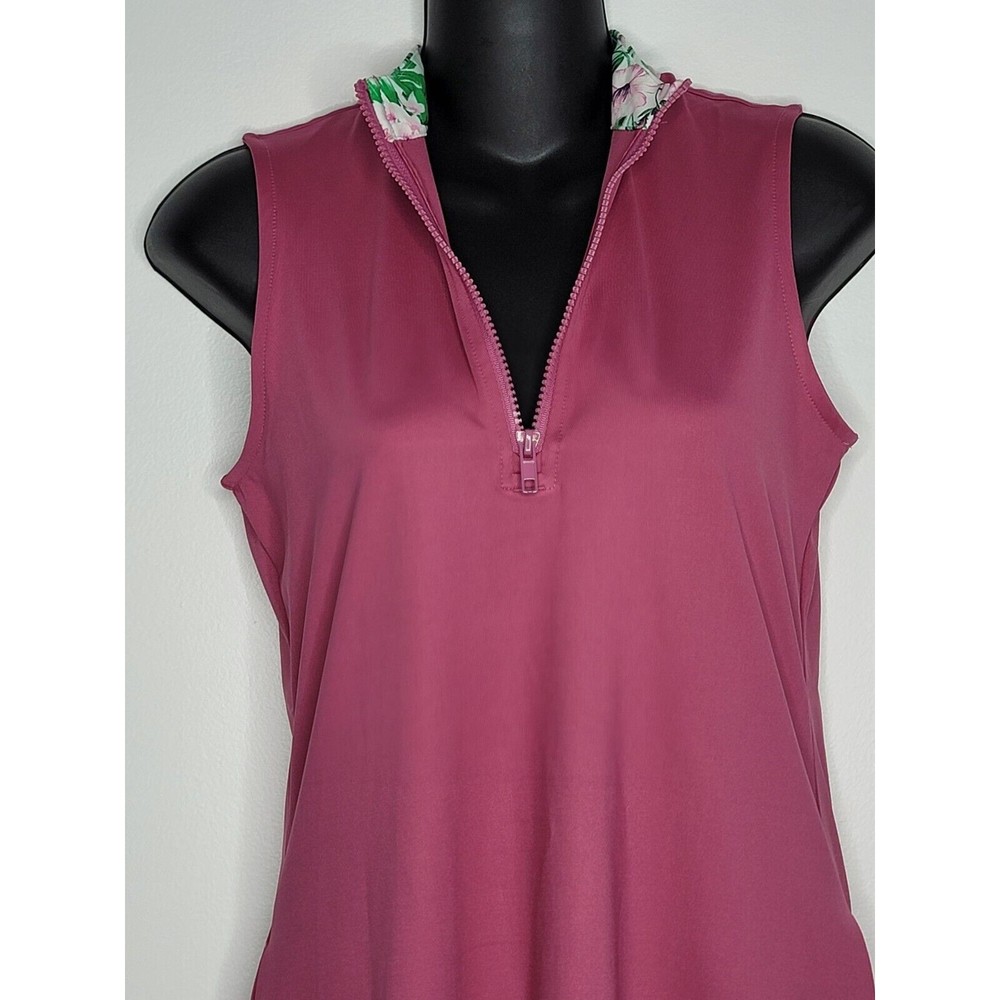 Tommy Bahama Golf Tennis Dress Womans Floral Tropical Print w/ Shorts Pink XS - Picture 3 of 8